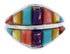 Silver Southwest Jewelry Turquoise Multicolor Ring Size 7-3/4 MX23479